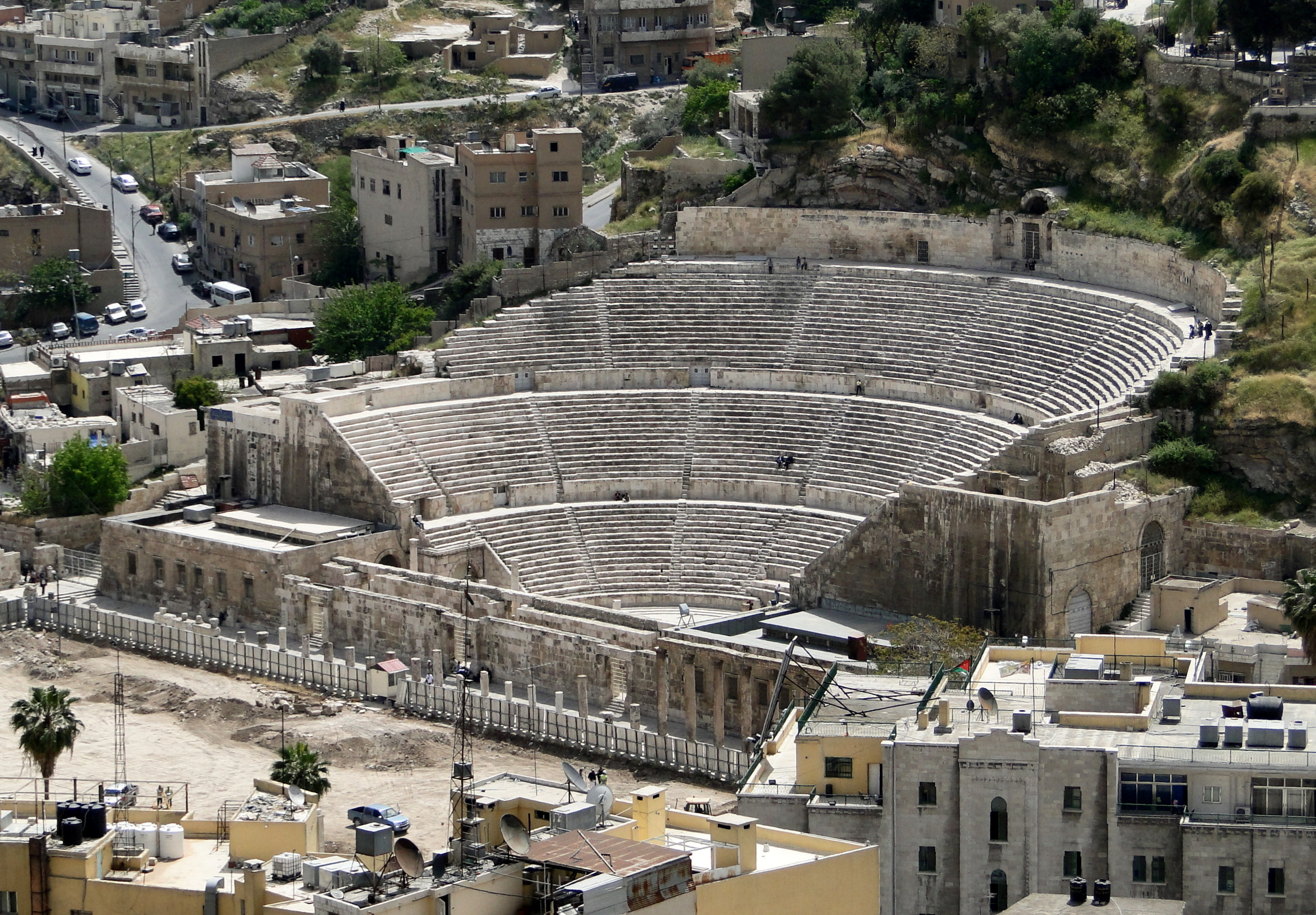 The Amman Roman Theatre: 6,000 seats cut into the hill across from the Citadel