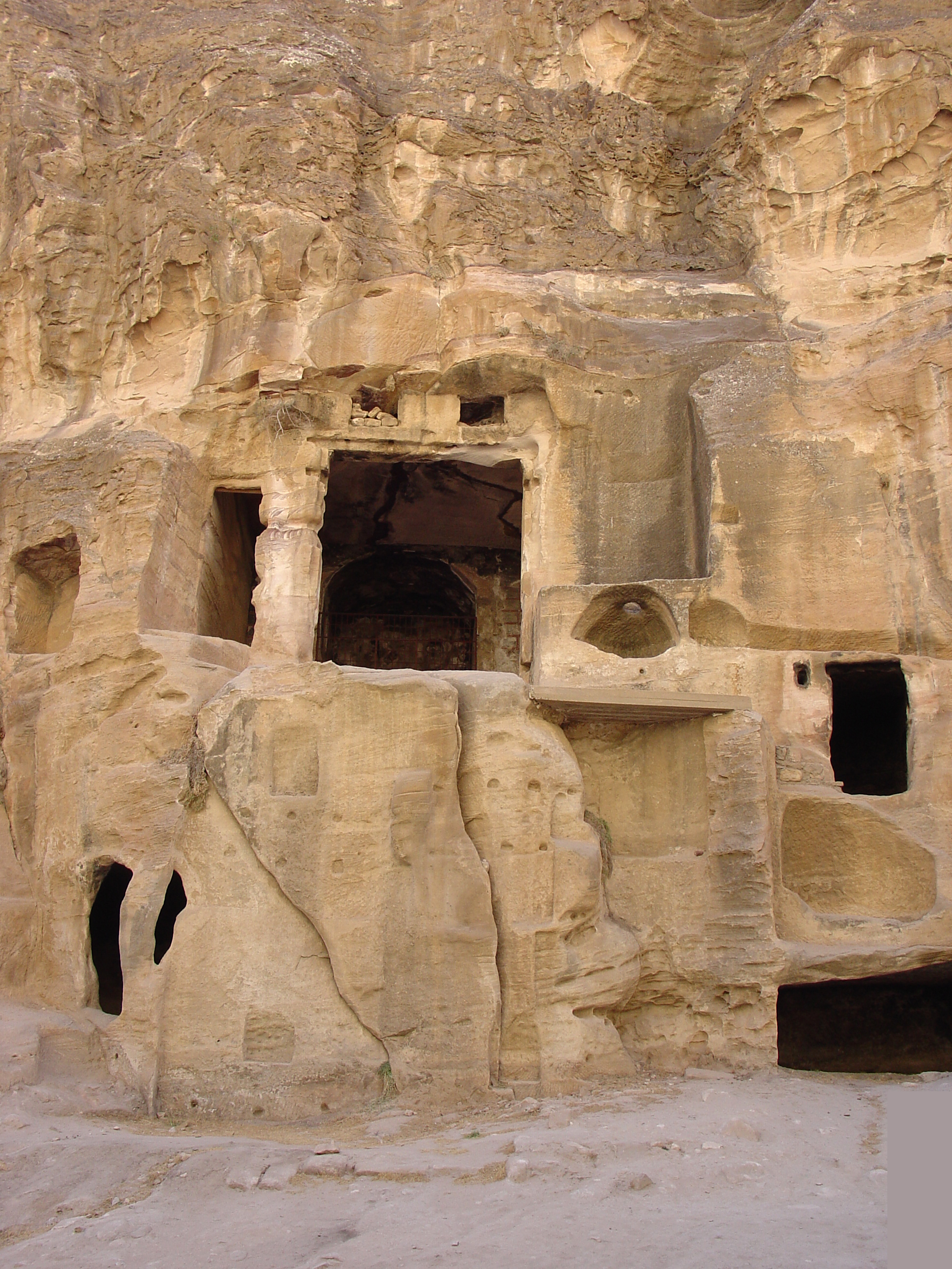 The Painted Biclinium ceiling at Little Petra.